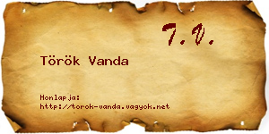 Török Vanda névjegykártya