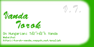 vanda torok business card